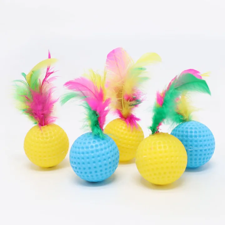 Colorful Golf Interactive Ball with feature Cat Toy 1pcs